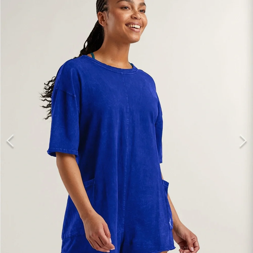 NWT Free People Movement Hot Shot Tee Romper - Picture 1 of 6